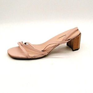 Olivia Miller Womens Block Heel Strappy Sandal Cushioned Insole Pink Sz 10